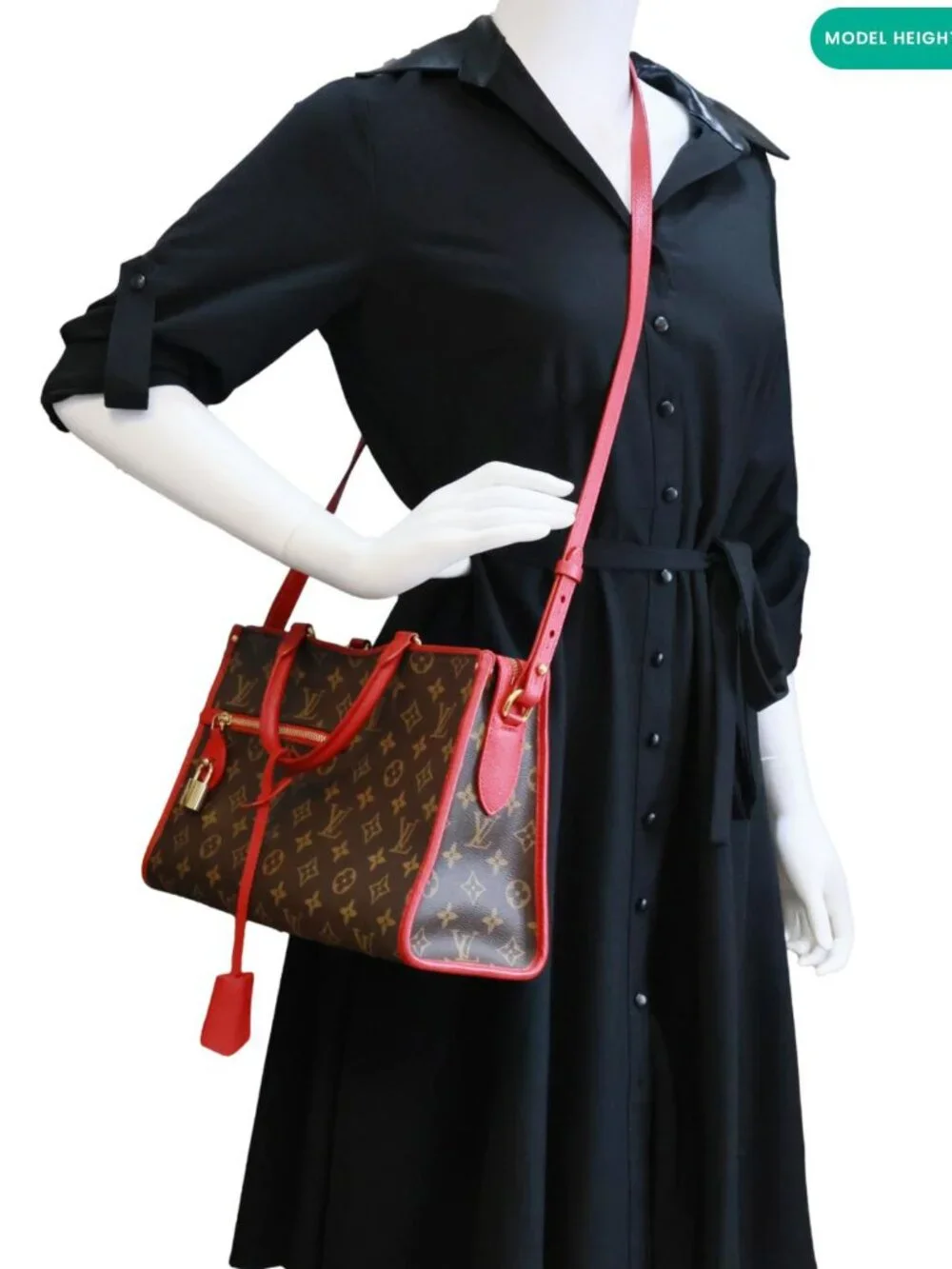 Louis Vuitton Popincourt Monogram Canvas Tote Bag Red